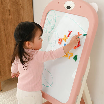 おえかきボード ピンク シンセーインターナショナル 【キッズ用 子ども 子供 お絵かき お絵描き ホワイトボード イーゼル】【ラッピング不可商品】【送料無料 沖縄・一部地域を除く】